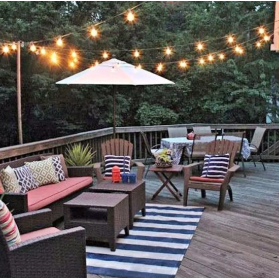 Ηλιακή Αδιάβροχη Γιρλάντα Εξωτερικού Χώρου 12LED 10m Λευκού Φωτισμού RiXME RZ.SLDC-10M12D