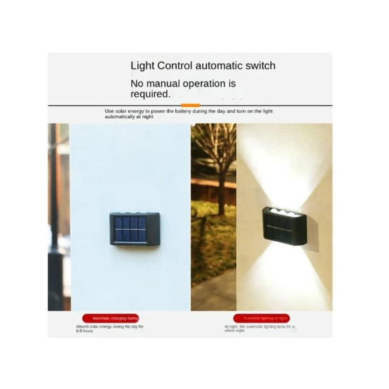 Σετ LED αδιάβροχα ηλιακά φωτιστικά τοίχου με 6 SMD και ενσωματωμένο πάνελ σε θερμό λευκό φωτισμό DY-7 2τμχ OEM Σετ LED αδιάβροχα ηλιακά φωτιστικά τοίχου με 6 SMD και ενσωματωμένο πάνελ σε θερμό λευκό φωτισμό DY-7 2τμχ OEM