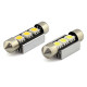 LED Σωληνωτό Φωτάκι Αυτοκινήτου Festoon 36mm 3 SMD 5050 Canbus-2 τεμάχια ΟΕΜ
