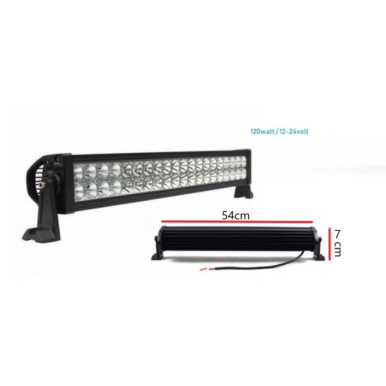 Led αδιάβροχος προβολέας μπάρα 120W 12V/24V - ΟΕΜ