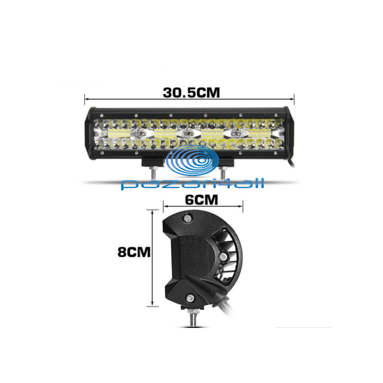 Μπάρα 240W εργασίας Combo Led τριπλή - ΟΕΜ