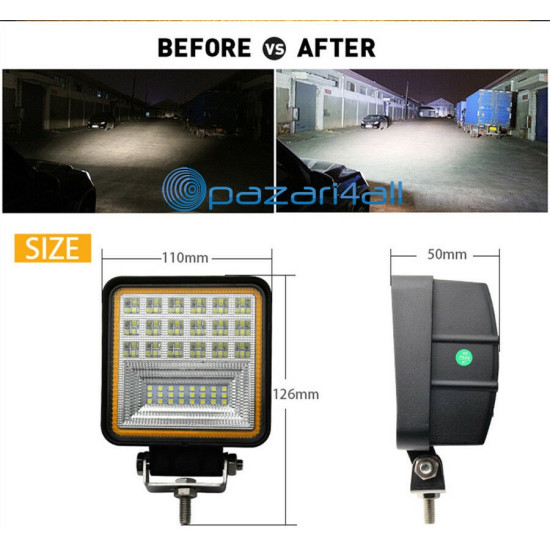 Προβολέας LED 126W 10080LM με διπλή σκάλα 4.3