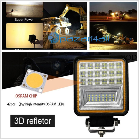 Προβολέας LED 126W 10080LM με διπλή σκάλα 4.3
