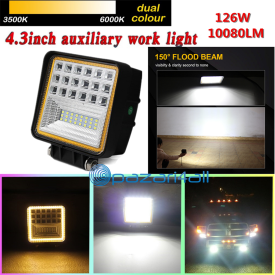 Προβολέας LED 126W 10080LM με διπλή σκάλα 4.3