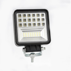 Προβολέας μπάρα τετράγωνος LED 124W ΛΕΥΚΟ με διπλή σκάλα DLR ANGEL EYES ΜΠΛΕ - OEM