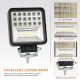 Προβολέας μπάρα τετράγωνος LED 124W ΛΕΥΚΟ με διπλή σκάλα DLR ANGEL EYES ΜΠΛΕ - OEM