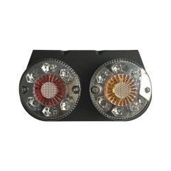 Πίσω Φανάρι Φορτηγού 22 LED 24 Volt Universal IP66 GloboStar 75499 Νίκελ