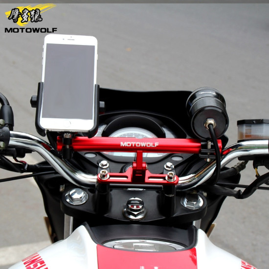 Πολυχρηστική Μπάρα Αλουμινίου Crossbar Βάση Motowolf 24cm