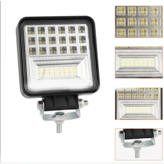 Τετράγωνος 62 watt προβολέας εργασίας combo Led 12-24v