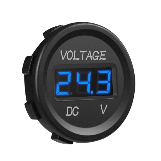 Βολτόμετρο Auto/moto αδιάβροχο DC 12V Led Μπλέ