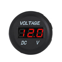 Βολτόμετρο Auto/moto αδιάβροχο DC 12V Led Κόκκινο