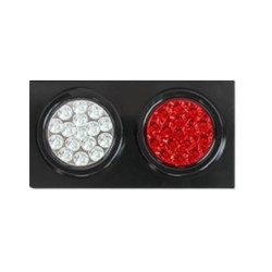 Ζευγάρι στρογγυλά φανάρια LED 24V με σκάλα high/low κόκκινο-άσπρο - ΟΕΜ