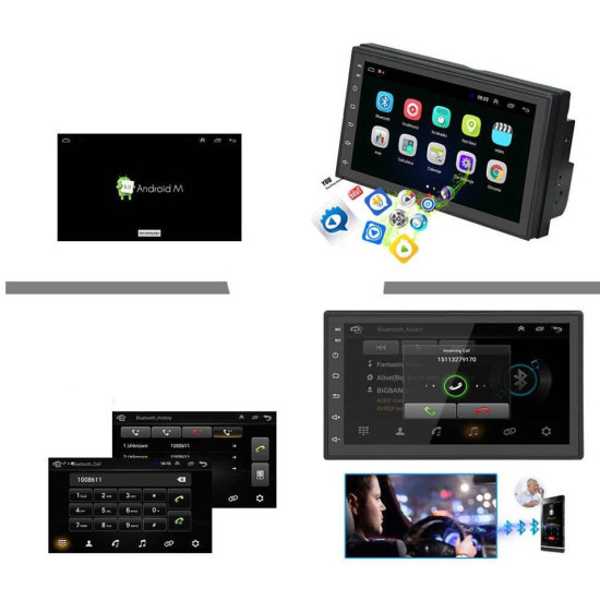 Οθόνη αυτοκινήτου 2din Universal 7″ ANDROID 9.1 slim