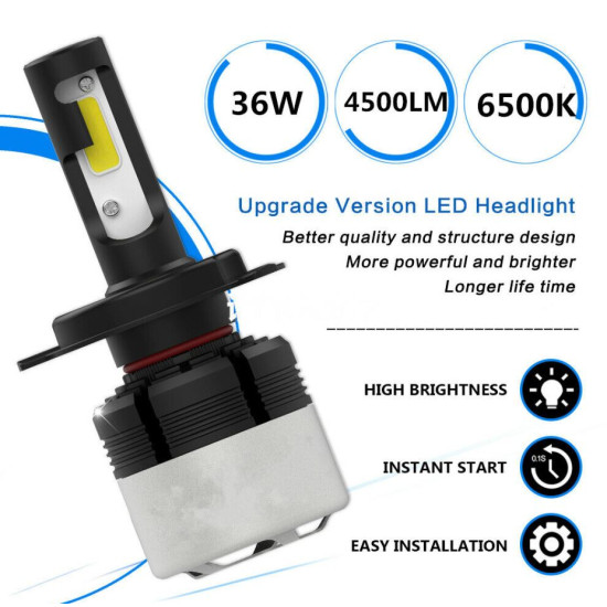LED Λάμπες 2TMX-36W 4.500LM  6500K A404-F2A-H4 -Novsight