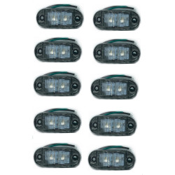 Σετ 10 τεμαχίων led Φώτα Όγκου Φορτηγών IP66 Πράσινο 12v/24v - ΟΕΜ