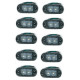 Σετ 10 τεμαχίων led Φώτα Όγκου Φορτηγών IP66 Πράσινο 12v/24v - ΟΕΜ