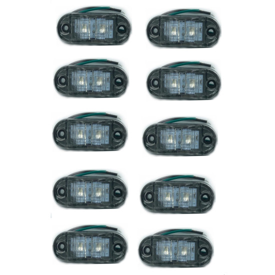 Σετ 10 τεμαχίων led Φώτα Όγκου Φορτηγών IP66 Πράσινο 12v/24v - ΟΕΜ