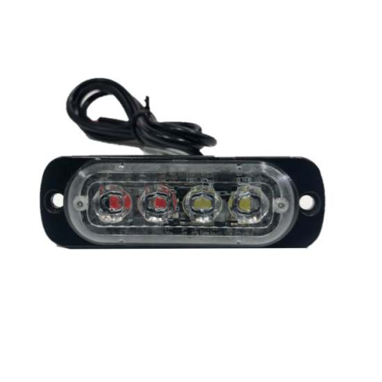 Φανάρι led κόκκινο&λευκό strobe με διαφορετικές λειτουργίες LED 12-24V 4 SMD -  OEM