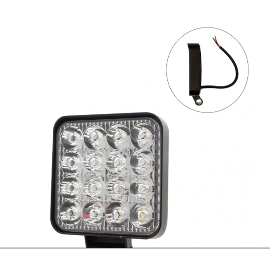 Mini Led προβολέας εργασίας 16 SMD 48W 12V/24V IP67 4800LM 6000K αδιάβροχος για βάρκες τρακτέρ φορτηγά αυτοκίνητα ΟΕΜ