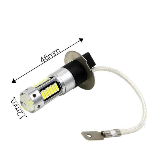 H3 LED 30 SMD φώτα ημέρας 12v 6000K cool white  1τεμ. IP65 OEM