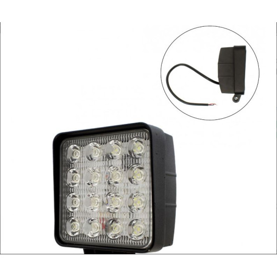 LED προβολέας εργασίας 16 SMD 48W 12V/24V IP67 5200LM 6000K αδιάβροχος για βάρκες τρακτέρ φορτηγά αυτοκίνητα - ΟΕΜ