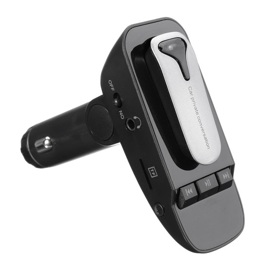 ER9 Wireless FM Transmitter Car MP3 Player με Ακουστικό Bluetooth - Μαύρο ER9 Wireless FM Transmitter Car MP3 Player με Ακουστικό Bluetooth - Μαύρο
