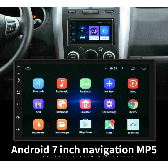 Οθόνη αυτοκινήτου γυαλί αφής 2din Universal 7″ ANDROID 10 OEM.
