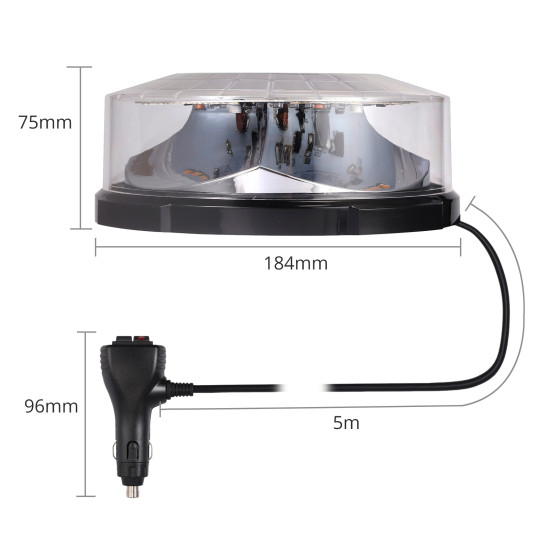 Μαγνητικός φάρος 64W 64 LED 12-24V - ΟΕΜ