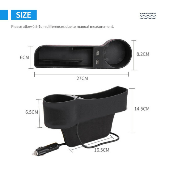 Οργανωτής αντικειμένων αυτοκινήτου με 2 USB