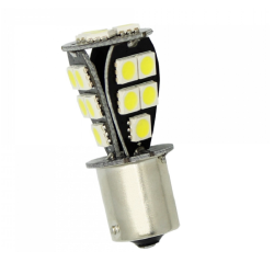 Μονοπολική LED αυτοκινήτου 1156 BA15S 12V 6000K 18 SMD λευκή - ΟΕΜ