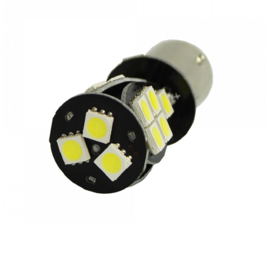 Μονοπολική LED αυτοκινήτου 1156 BA15S 12V 6000K 18 SMD λευκή - ΟΕΜ
