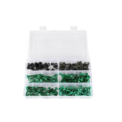 Κουμπώματα - Βίδες αλουμινίου κιτ με 177pcs μοτοσυκλέτας πράσινες - ΟΕΜ