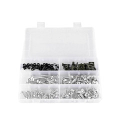 Κουμπώματα - Βίδες αλουμινίου κιτ με 177pcs μοτοσυκλέτας ασημί - ΟΕΜ