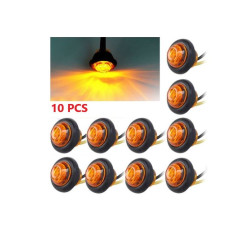 10 pcs Led Φώτα Όγκου Φορτηγών και Αυτοκινήτων IP66 ΠΟΡΤΟΚΑΛΙ 12v/24v – ΟΕΜ