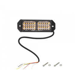 Φανάρι LED πορτοκαλί με 26 λειτουργίες 12/24V 24 SMD 10000lm Ultra Bright IP66-OEM