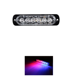Φανάρι led 18W 6 LED Car Strobe Lights Bar 12V-24V Emergency Warning Flashing Lamp Κόκκινο-Μπλέ - ΟΕΜ