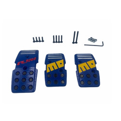 Πεταλιέρες kit μπλέ με κίτρινες και κόκκινες λεπτομέριες αλουμίνιου R3000 momo – ΟΕΜ