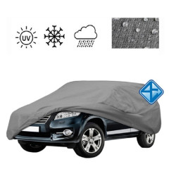 Heavy Duty Μεγέθους XL Αδιάβροχη Υφασμάτινη Προστατευτική Κουκούλα που Αναπνέει με Αντιηλιακή Προστασία – Κάλυμμα Αυτοκίνητου Full Body-OEM