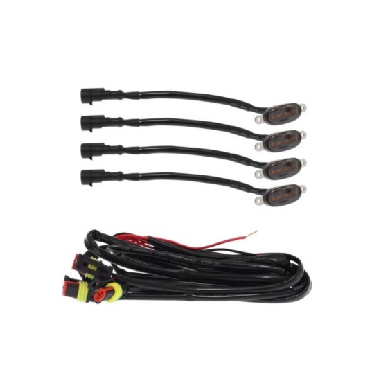 Σετ LED βοηθητικά φώτα 4 τεμαχίων 12V 4 SMD IP65 πορτοκαλί για αυτοκίνητο και μοτοσυκλέτα ΟΕΜ.
