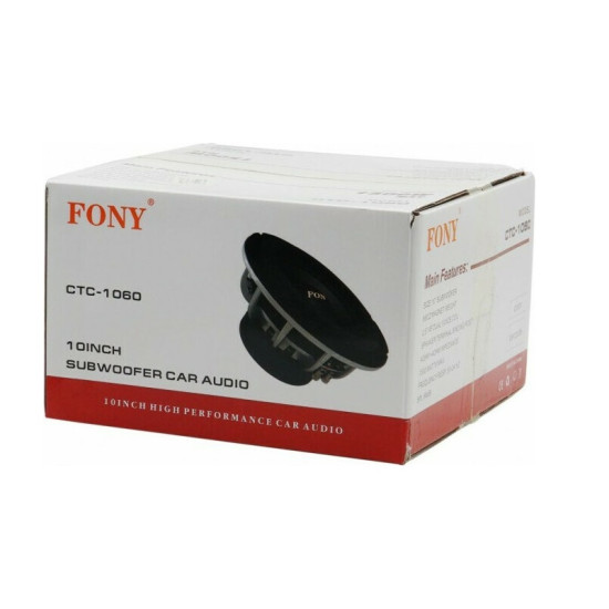 SUBWOOFER 10” FONY 1500W CTC-1060 ΜΑΥΡΟ - ΟΕΜ