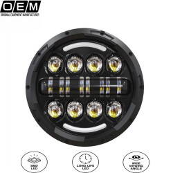 Προβολέας στρογγυλός BLACK DESTINY LED 7 ιντσών για Land Rover Defender και Jeep 1 pcs OEM.