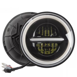 Προβολέας LED BLACK W.O.LF 7 ιντσών 2 Σκάλες Λευκό/Πορτοκαλί Στεφάνι 1 pcs ΟΕΜ.