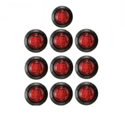 10 pcs Led Φώτα Όγκου Φορτηγών και Αυτοκινήτων IP66 ΚΟΚΚΙΝΟ 12v/24v – ΟΕΜ