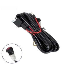 Πλεξούδα για Μπάρες και Προβολάκια LED Work Lights DC 12V με Διακόπτη On-Off Αδιάβροχη IP65-OEM.