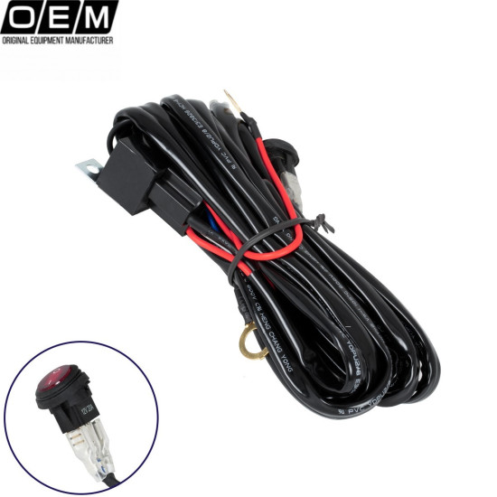 Πλεξούδα για Μπάρες και Προβολάκια LED Work Lights DC 12V με Διακόπτη On-Off Αδιάβροχη IP65-OEM.
