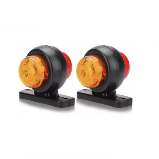 LED Φώτα Όγκου Αδιάβροχα 12V Κόκκινου-Πορτοκαλί Φωτισμού 2τμχ-OEM.