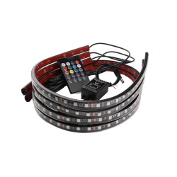LED Tube Car Kit Underbody DC 12V 72W με Ασύρματο Χειριστήριο IR Αδιάβροχο IP68 Πολύχρωμο RGB OEM.