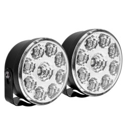 Φώτα ημέρας Στρογγυλά 9 LED Σετ 2 pcs OEM.