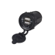 Αδιάβροχος φορτιστής με διπλή USB θύρα 12V 4.2A OEM