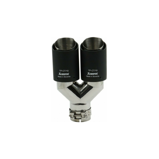 Διπλή Μπούκα Εξάτμισης TP-CT/10 Τύπου Akrapovic Universal Φ60-63,